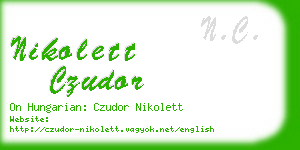 nikolett czudor business card